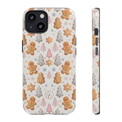 Christmas Gingerbread Man Pattern Tough Phone Case