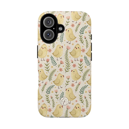 Vintage Floral Chick Pattern Tough Phone Case