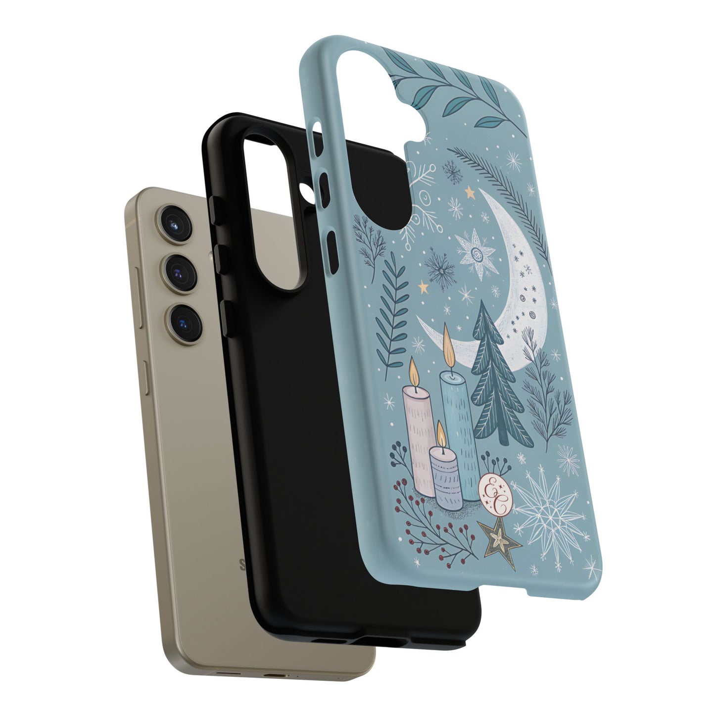 Winter Moon & Candles Tough Phone Case