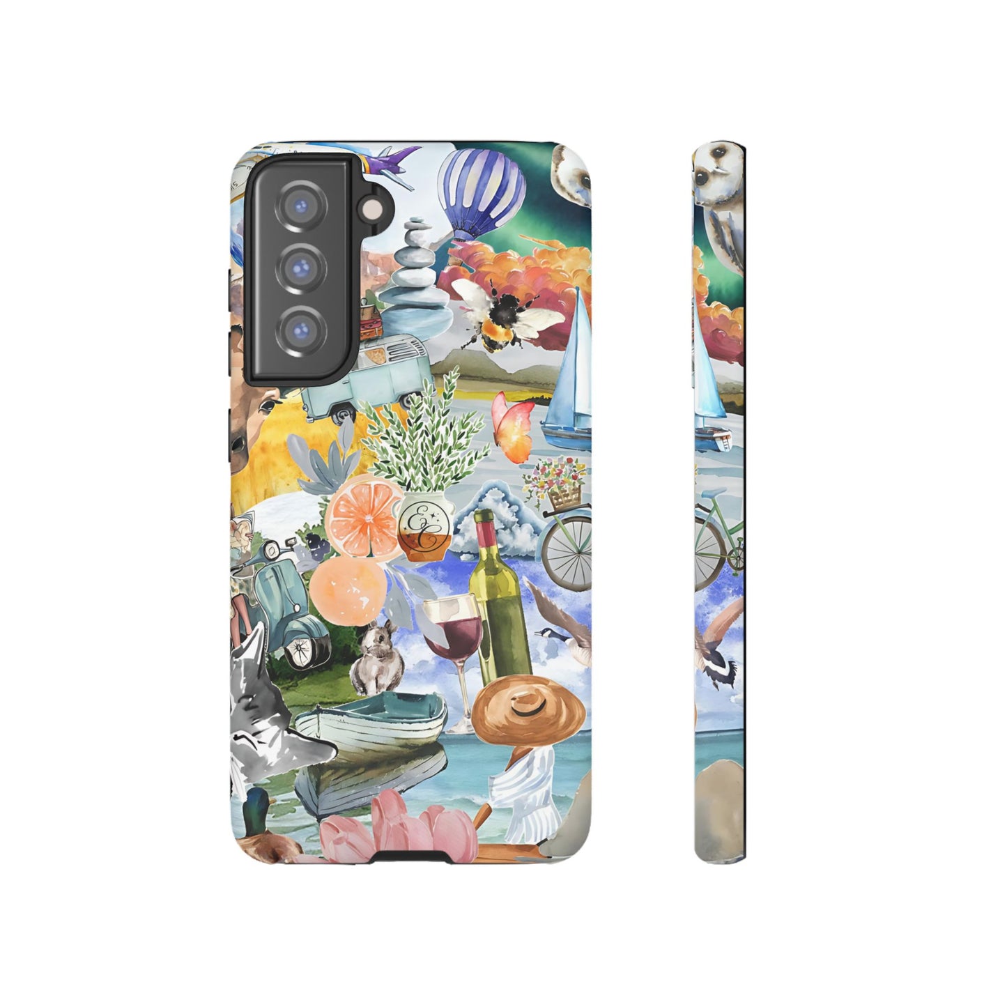 Vintage Travel Collage Tough Phone Case