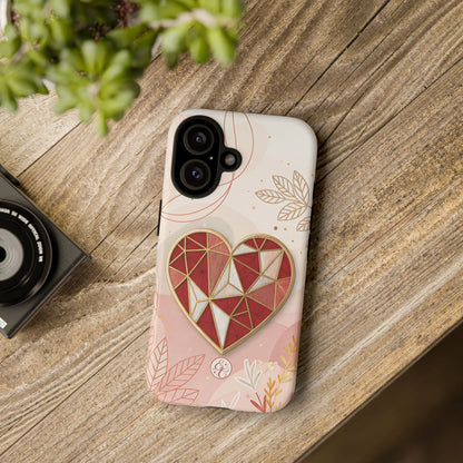 Geometric Heart Tough Phone Case