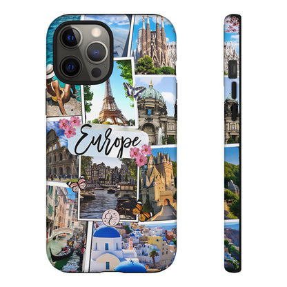 Europe Travel Collage Tough Phone Case