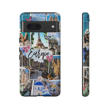 Europe Travel Collage Tough Phone Case