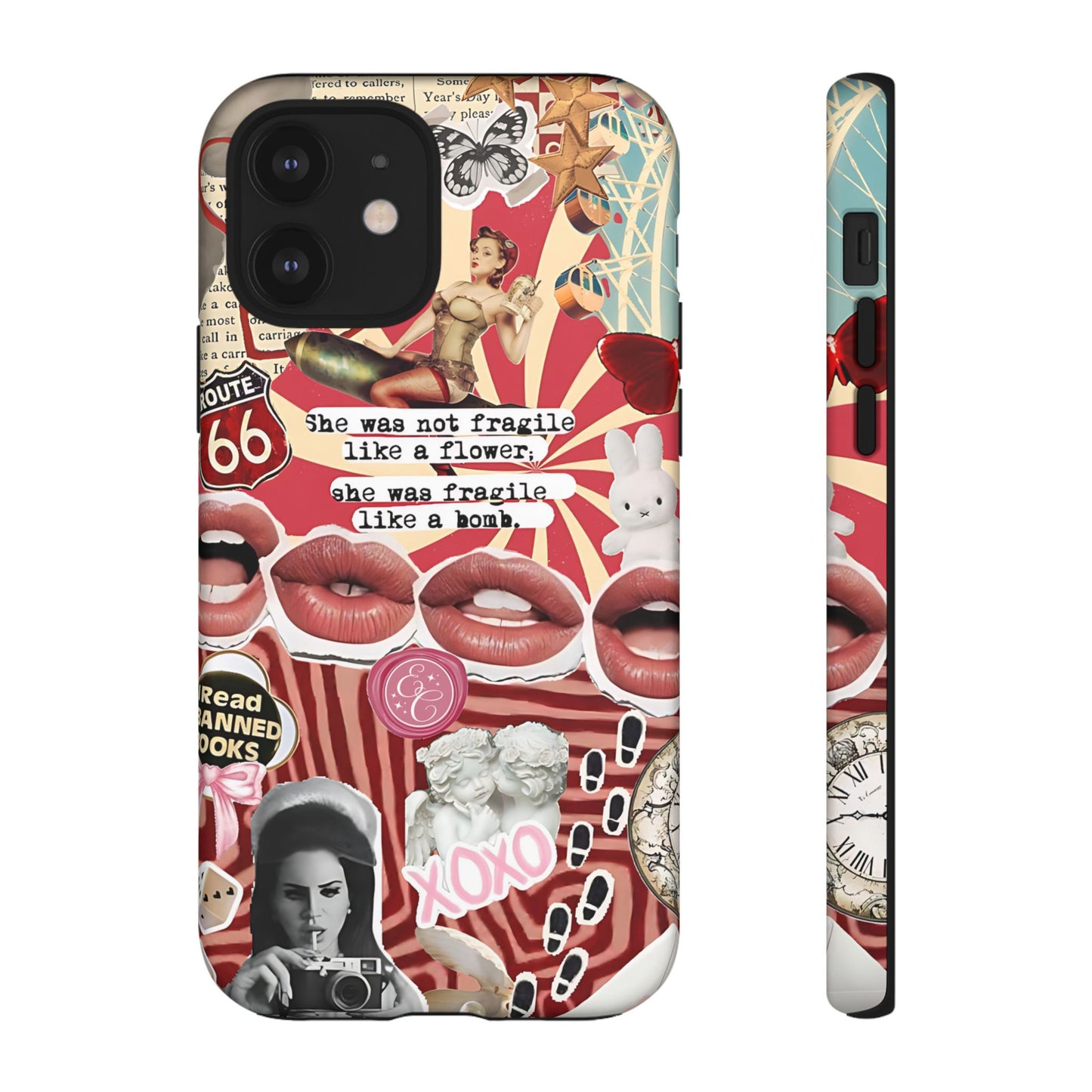 Retro Feminist Collage Tough Phone Case