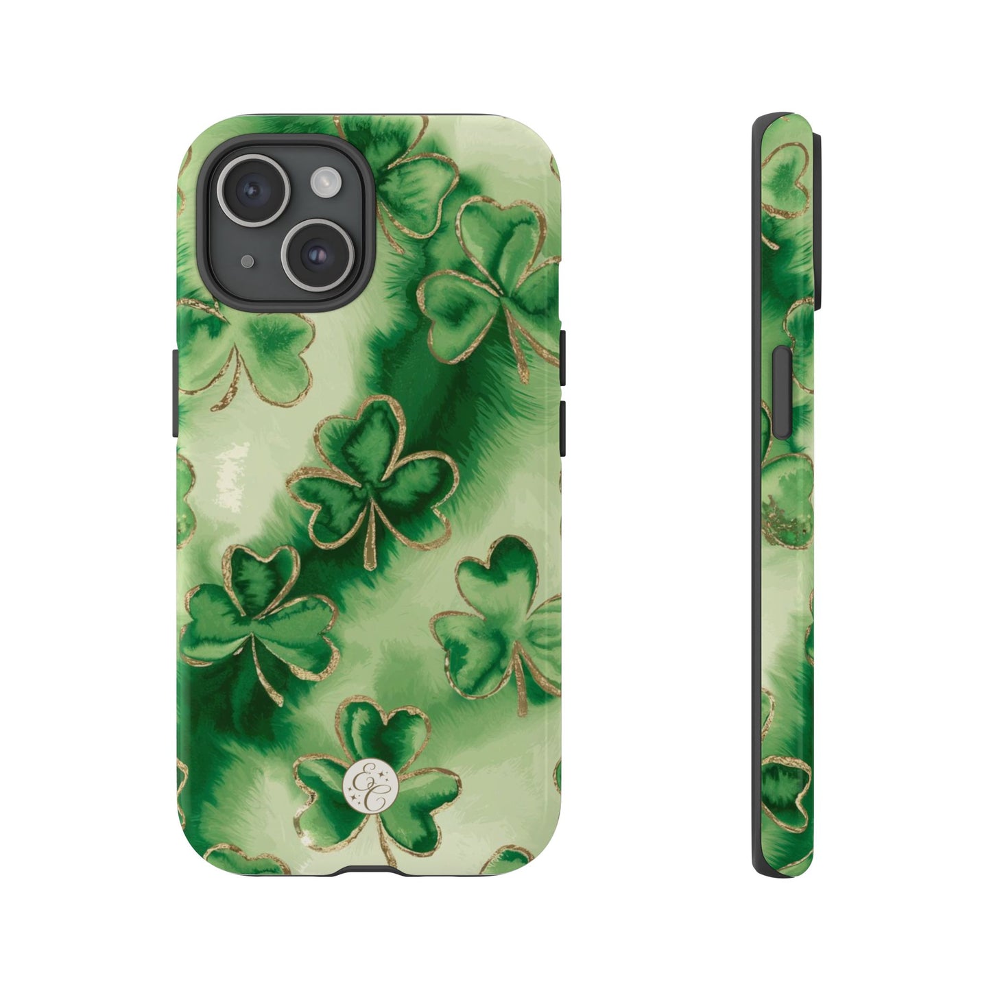 Shamrock Watercolor Pattern Tough Phone Case