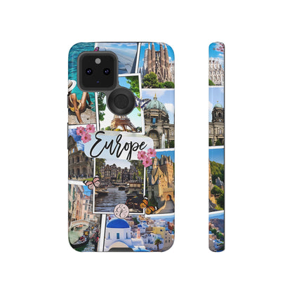 Europe Travel Collage Tough Phone Case