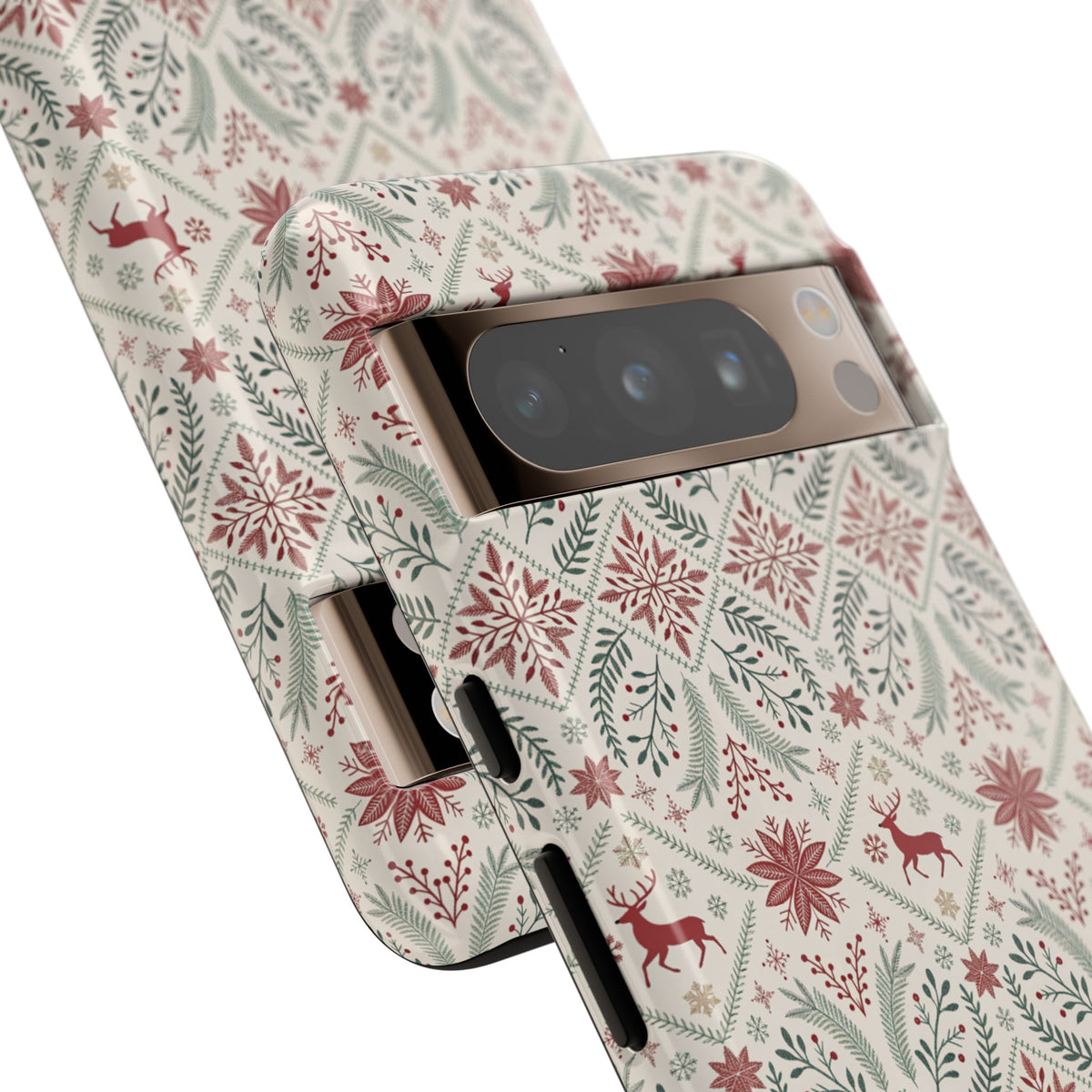 Red Reindeer Christmas Pattern Phone Case