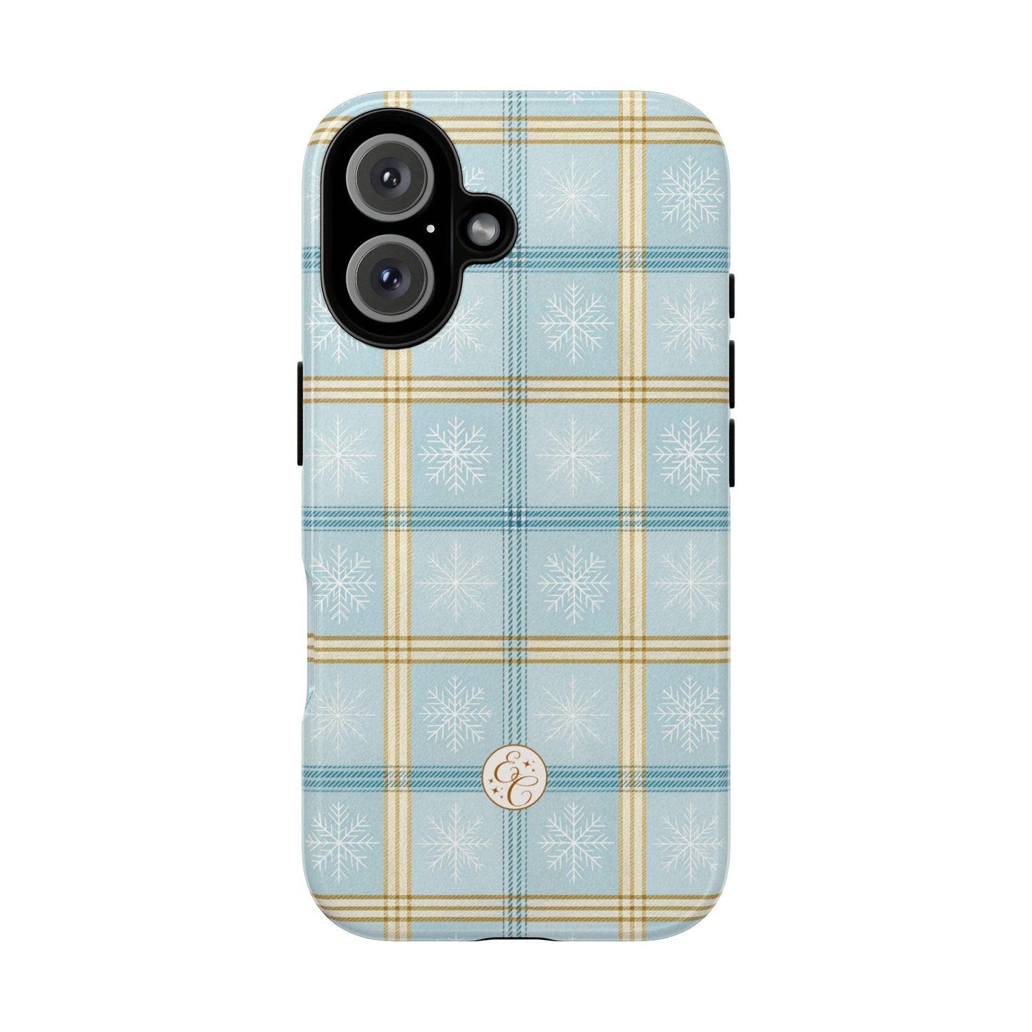 Blue Winter Plaid Tough Phone Case