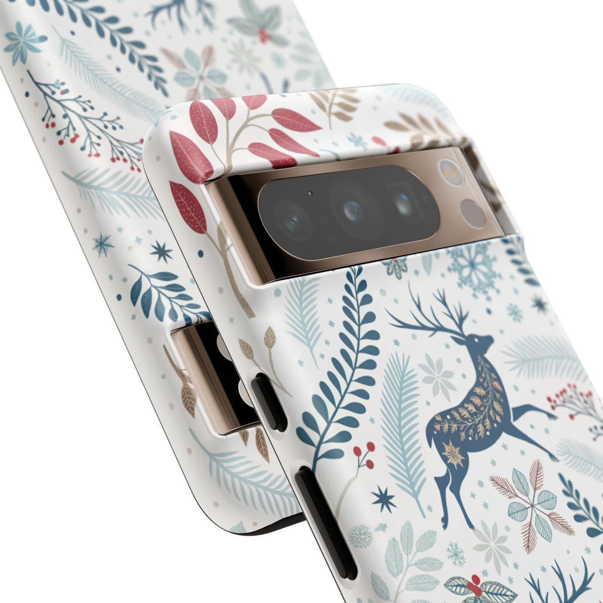 Blue Winter Deer Phone Case