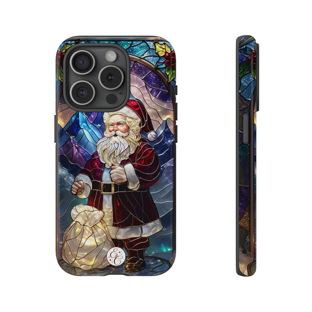 Santa Claus Stained Glass Phone Case