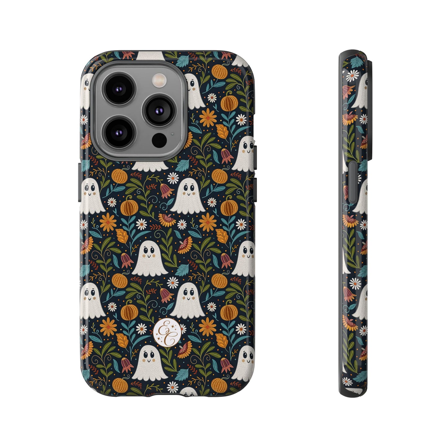 Boho Halloween Ghost Pattern Tough Phone Case