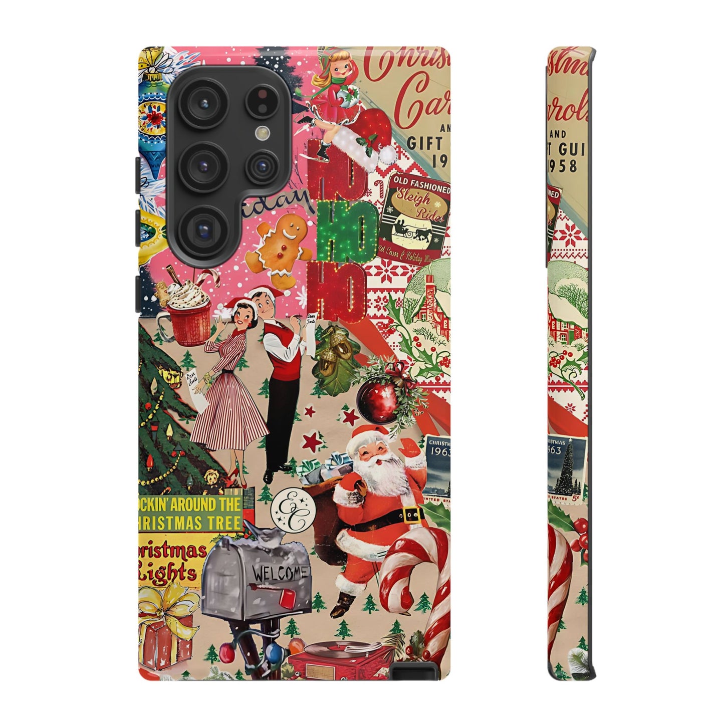 Vintage Christmas Collage Tough Phone Case