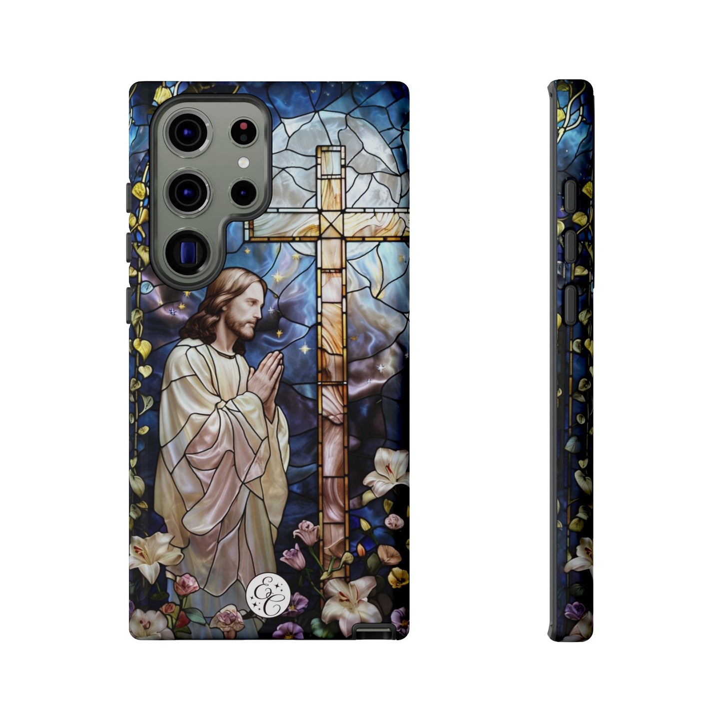 Jesus Praying Stained Glass Tough Phone Case