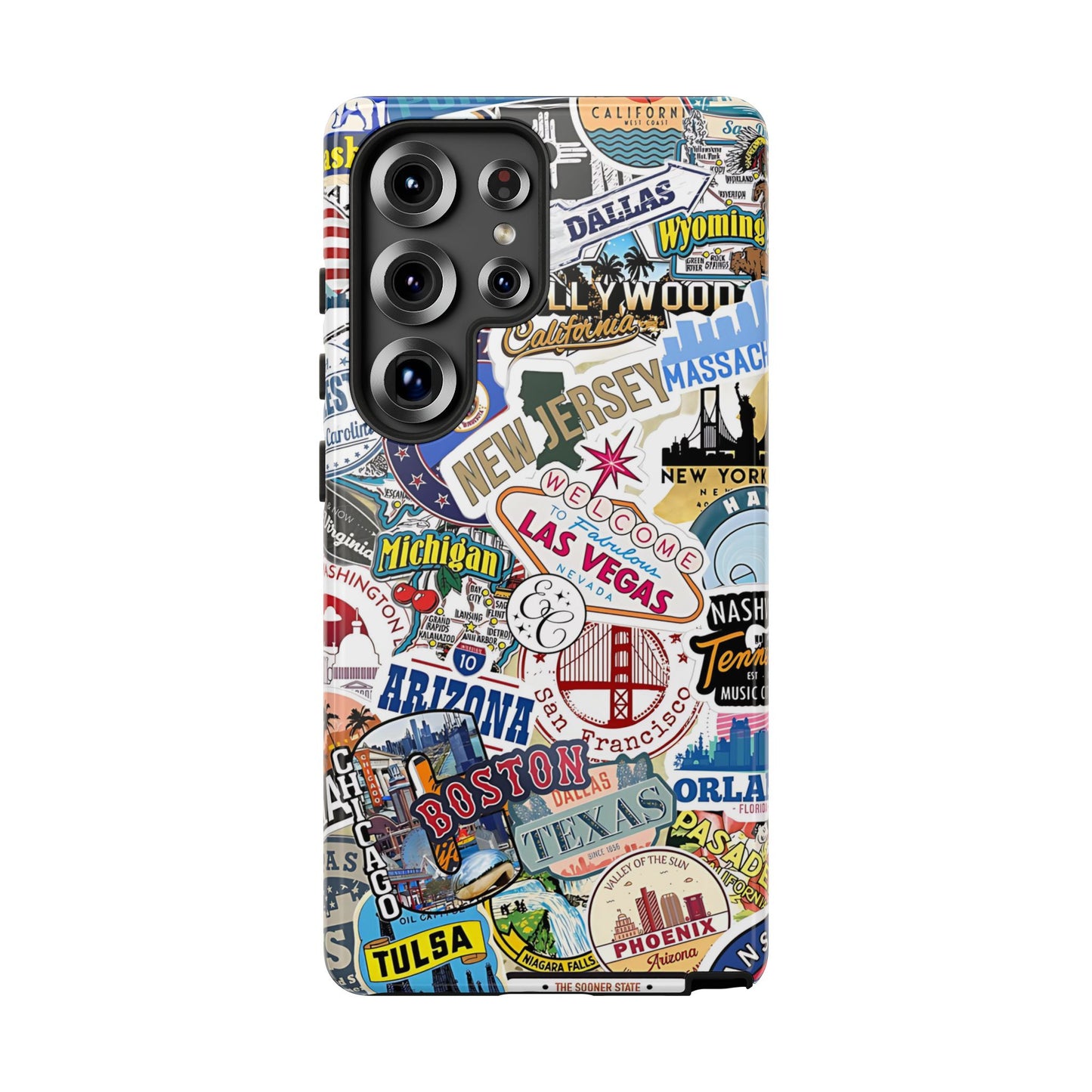 USA Travel Stickers Tough Phone Case