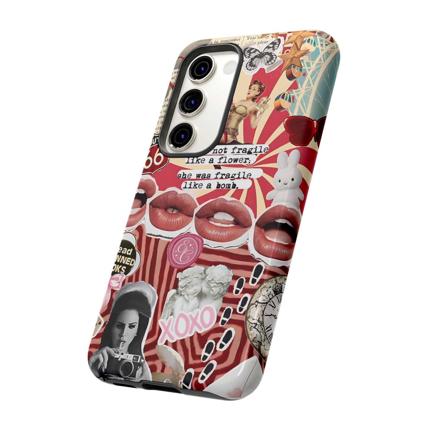 Retro Feminist Collage Tough Phone Case