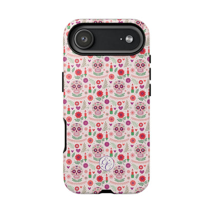 Pink Boho Day of the Dead Tough Phone Case