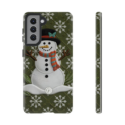 Christmas Snowman Tough Phone Case