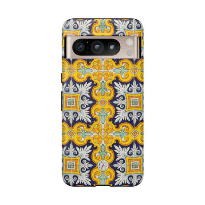 Vintage Floral Tile Tough Phone Case