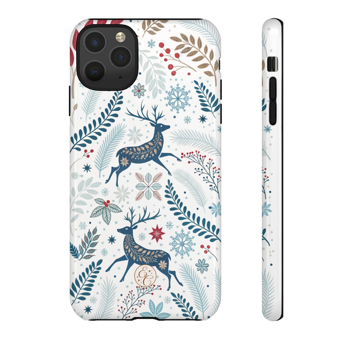 Blue Winter Deer Tough Phone Case