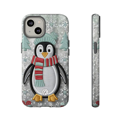 Cute Christmas Penguin Tough Phone Case