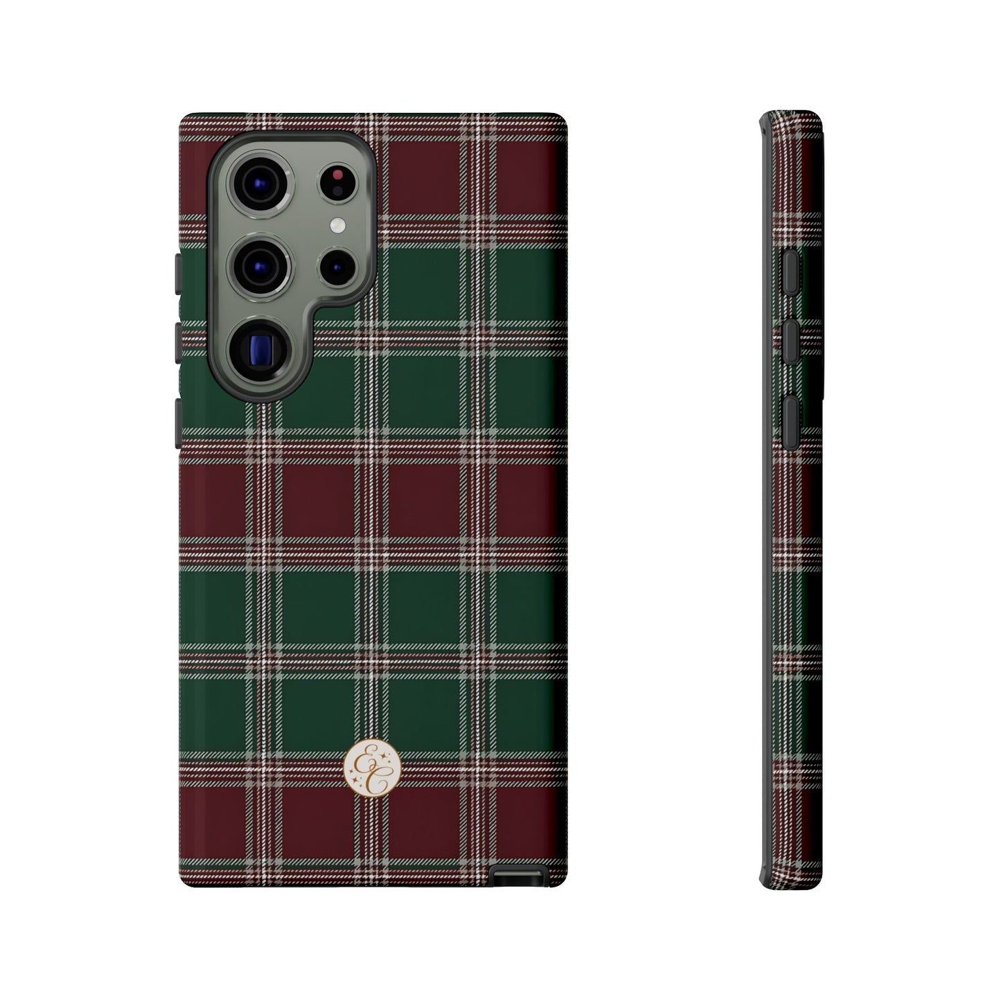 Green & Burgundy Plaid Tough Phone Case
