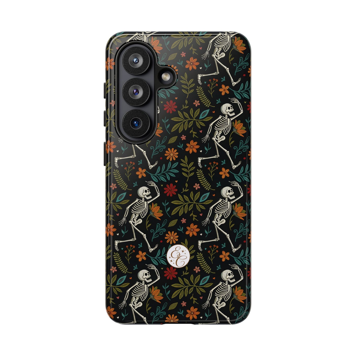 Halloween Boho Skeleton Pattern Tough Phone Case