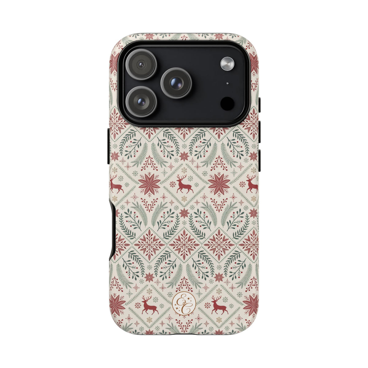 Red Reindeer Christmas Pattern Phone Case