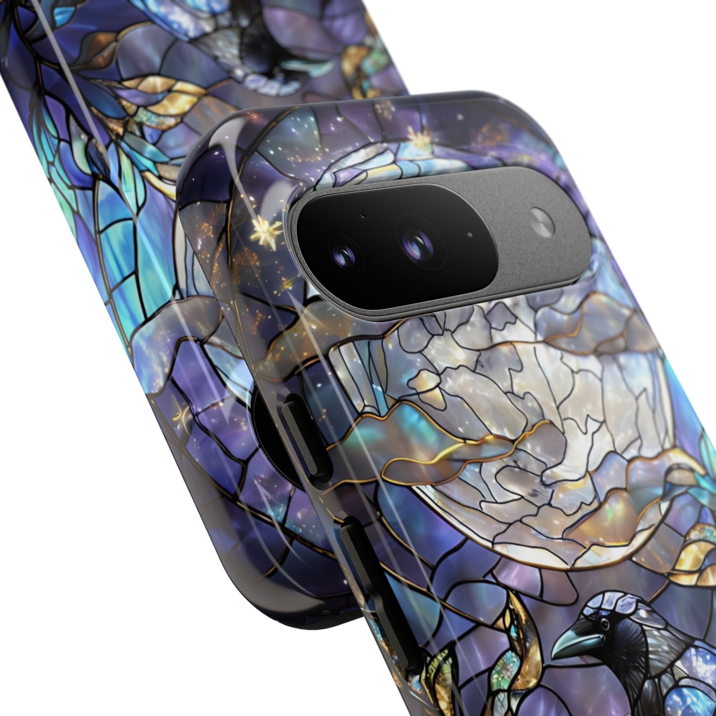 Stained Glass Raven Tough Phone Case