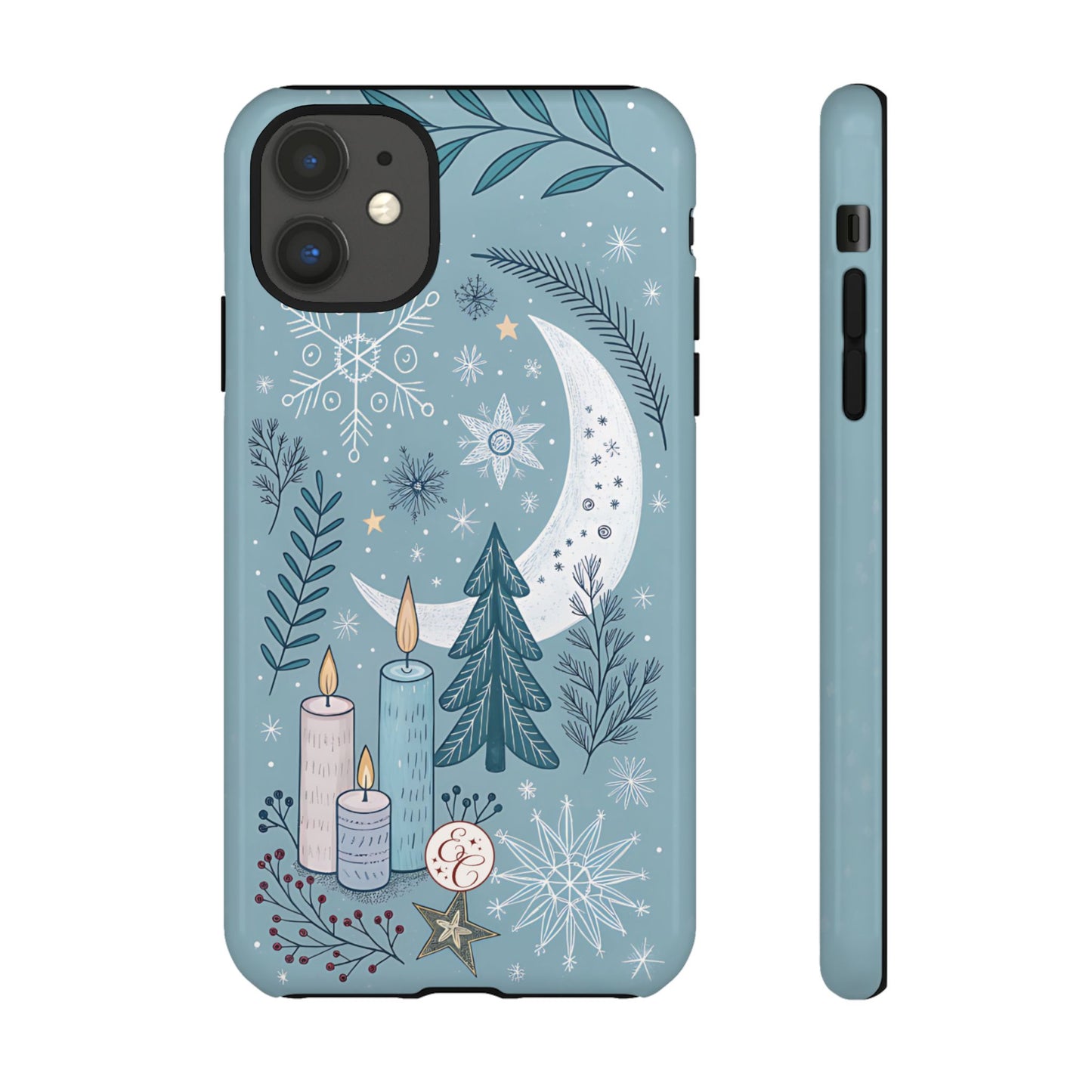 Winter Moon & Candles Tough Phone Case