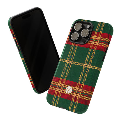 Green Red & Gold Plaid Tough Phone Case