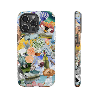 Vintage Travel Collage Tough Phone Case