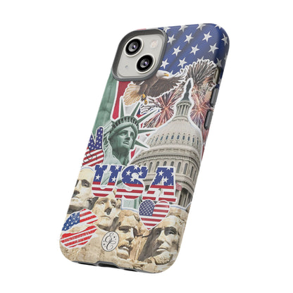 Patriotic USA Collage Tough Phone Case