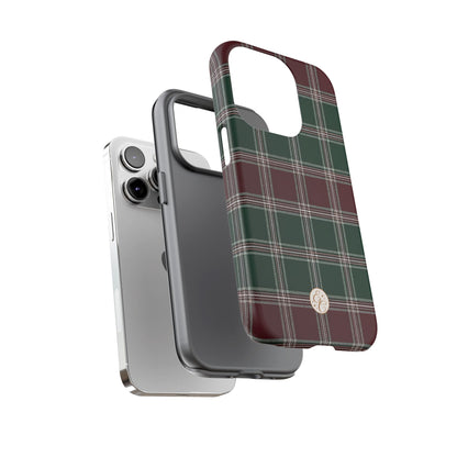 Green & Burgundy Plaid Tough Phone Case