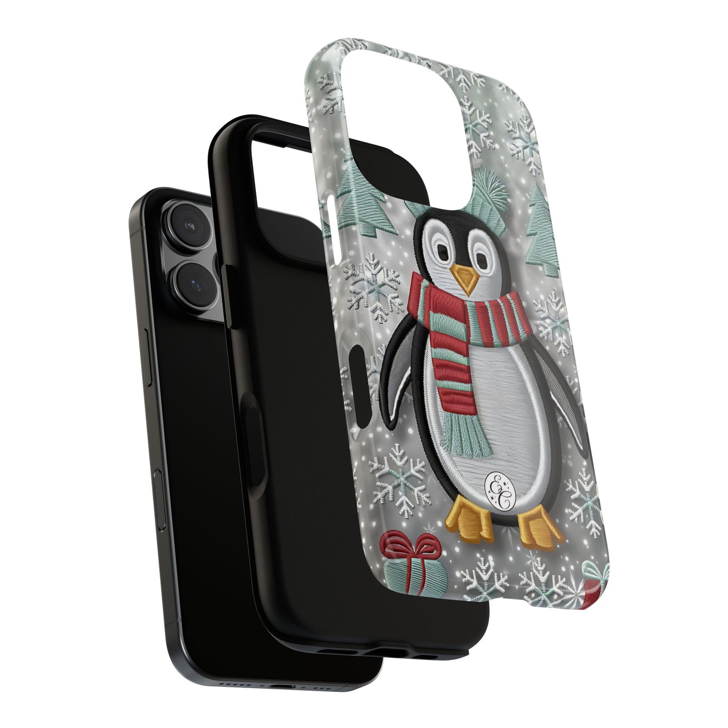 Cute Christmas Penguin Tough Phone Case