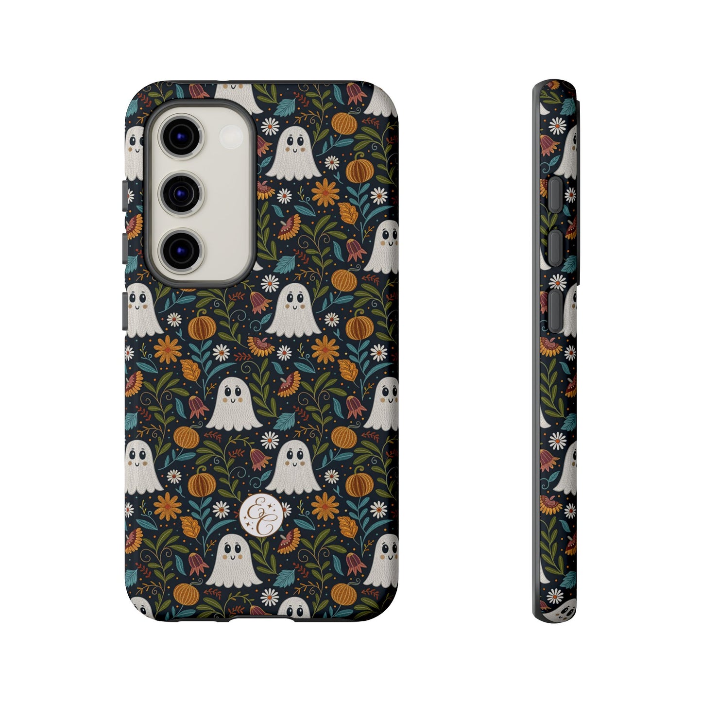 Boho Halloween Ghost Pattern Tough Phone Case
