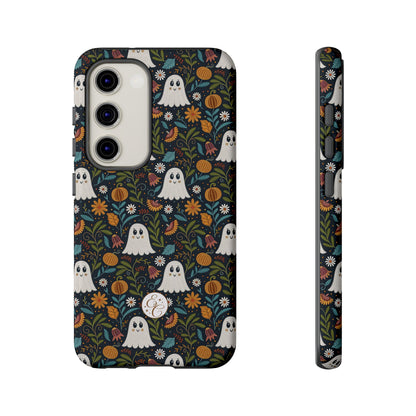 Boho Halloween Ghost Pattern Tough Phone Case