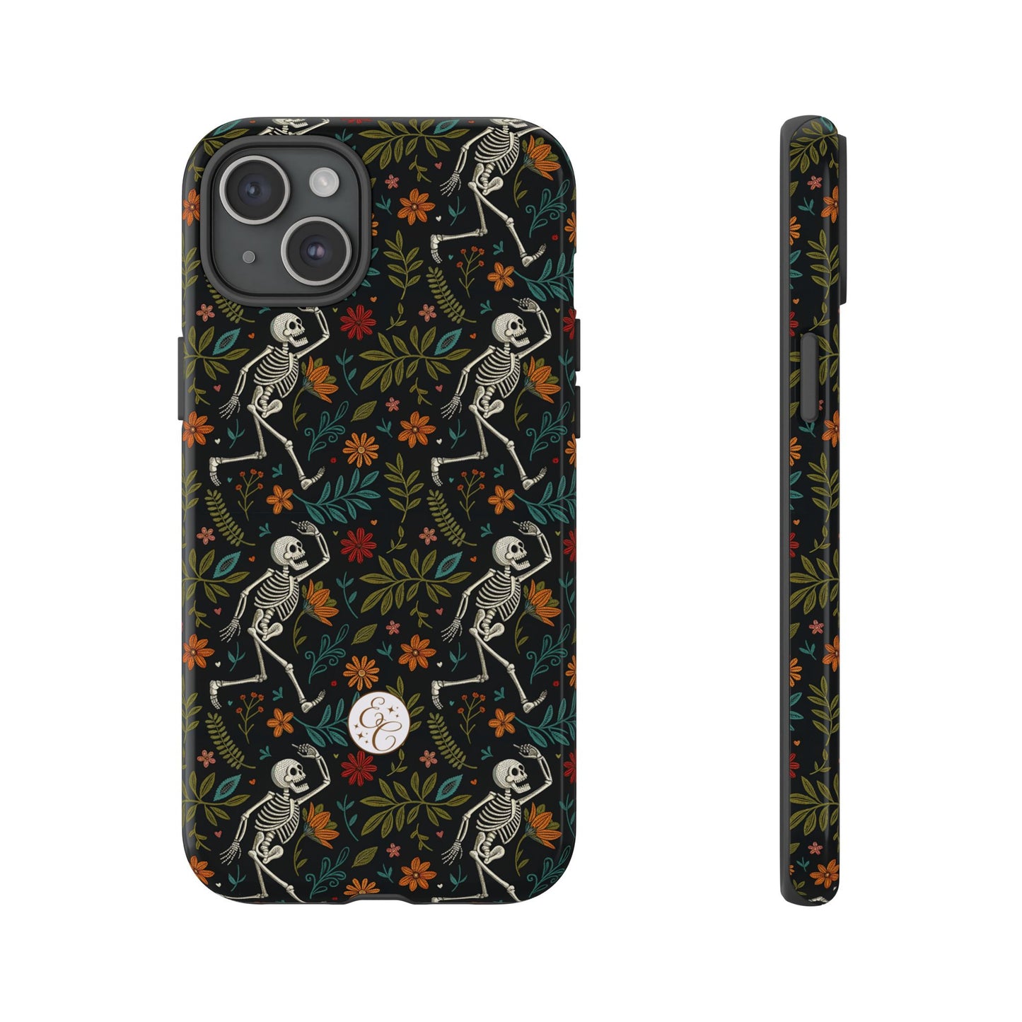 Halloween Boho Skeleton Pattern Tough Phone Case