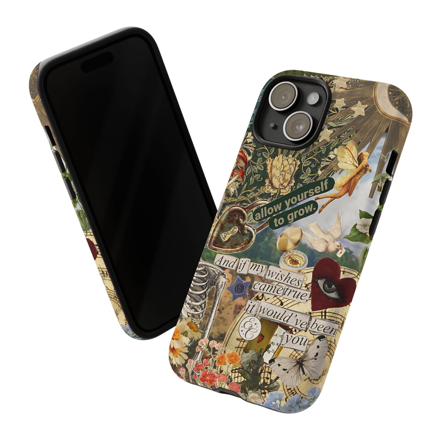 Vintage Cottage Collage Tough Phone Case