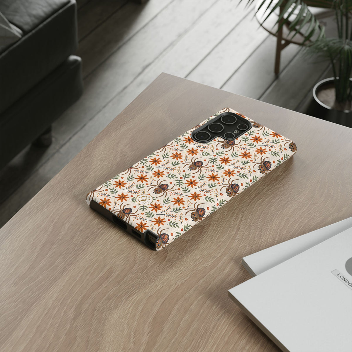 Boho Floral Spider Pattern Phone Case