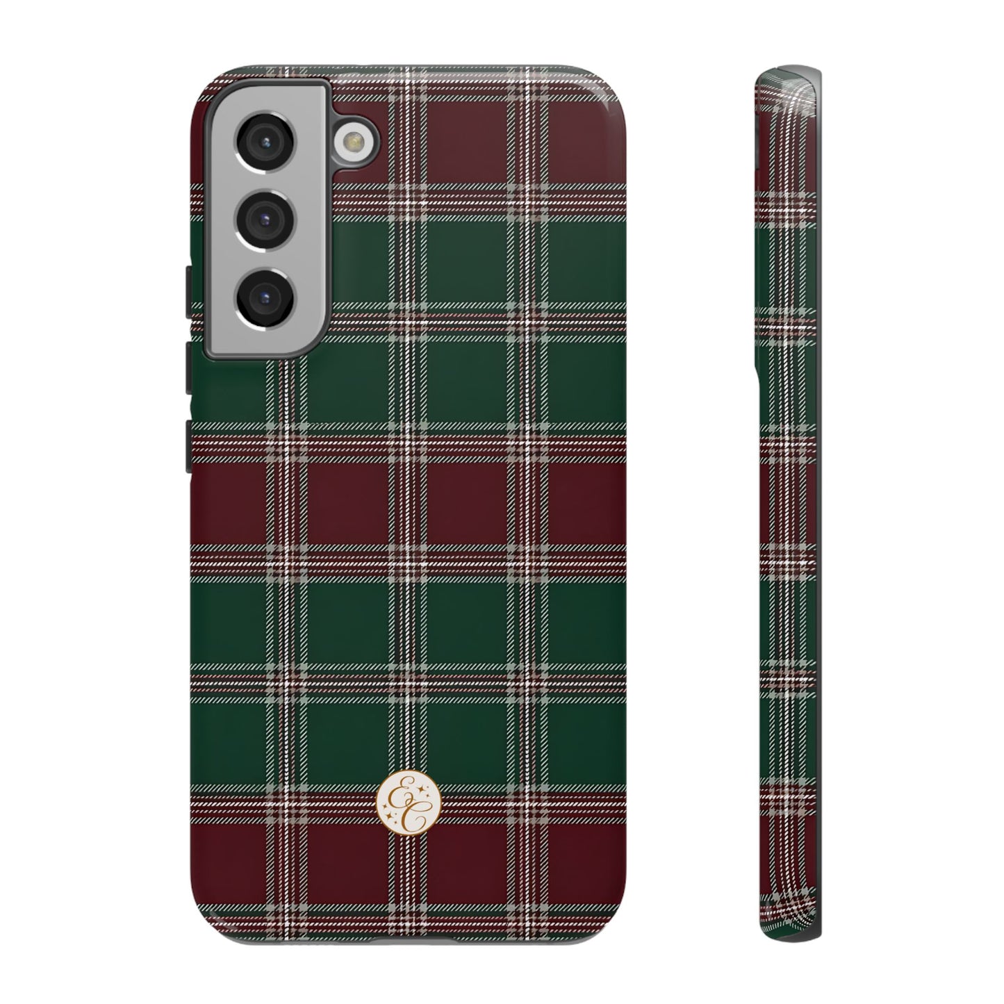 Green & Burgundy Plaid Tough Phone Case