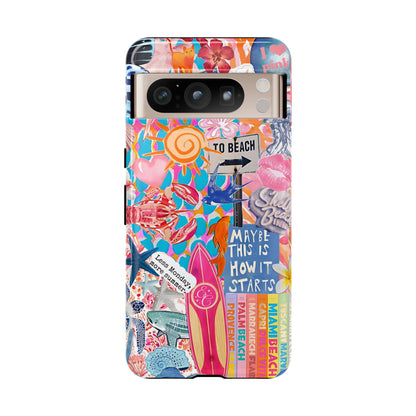 Colorful Beach Collage Tough Phone Case