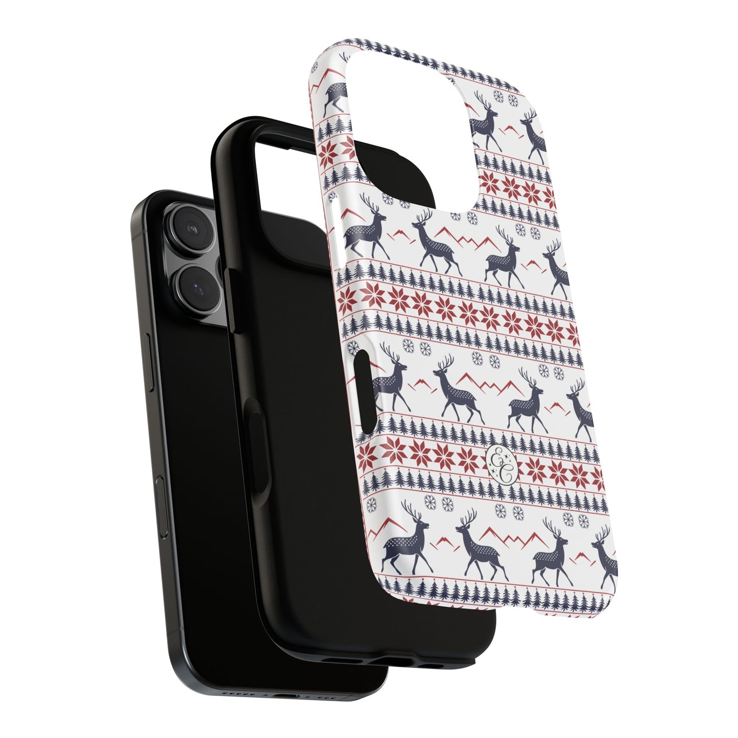 Christmas Reindeer Pattern Tough Phone Case