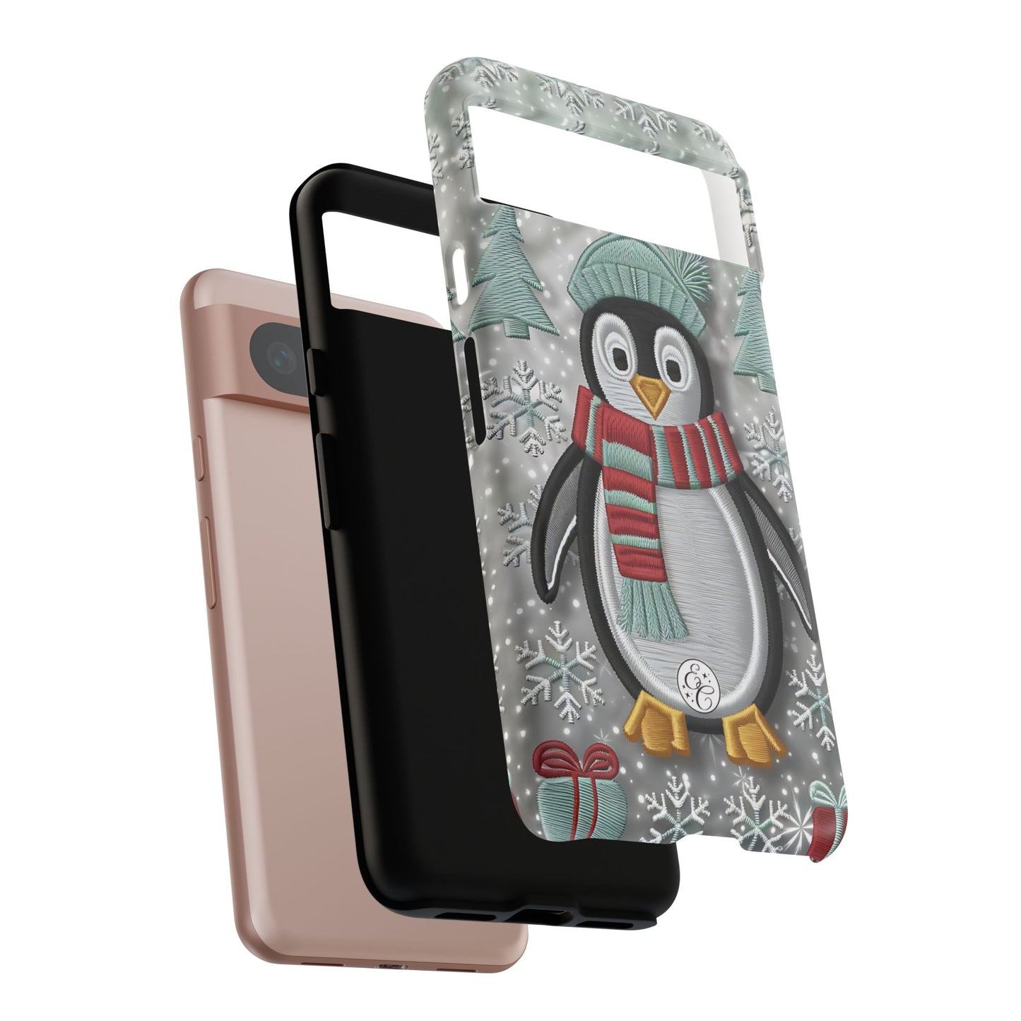 Cute Christmas Penguin Tough Phone Case