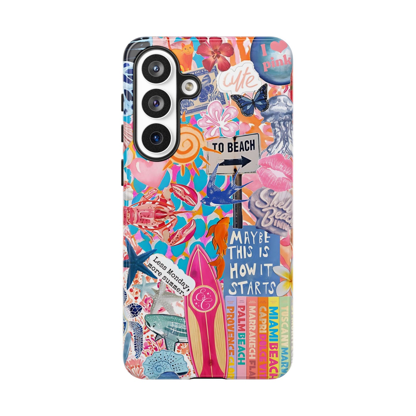 Colorful Beach Collage Tough Phone Case