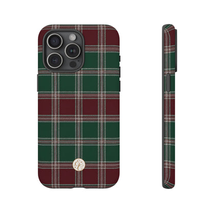 Green & Burgundy Plaid Tough Phone Case