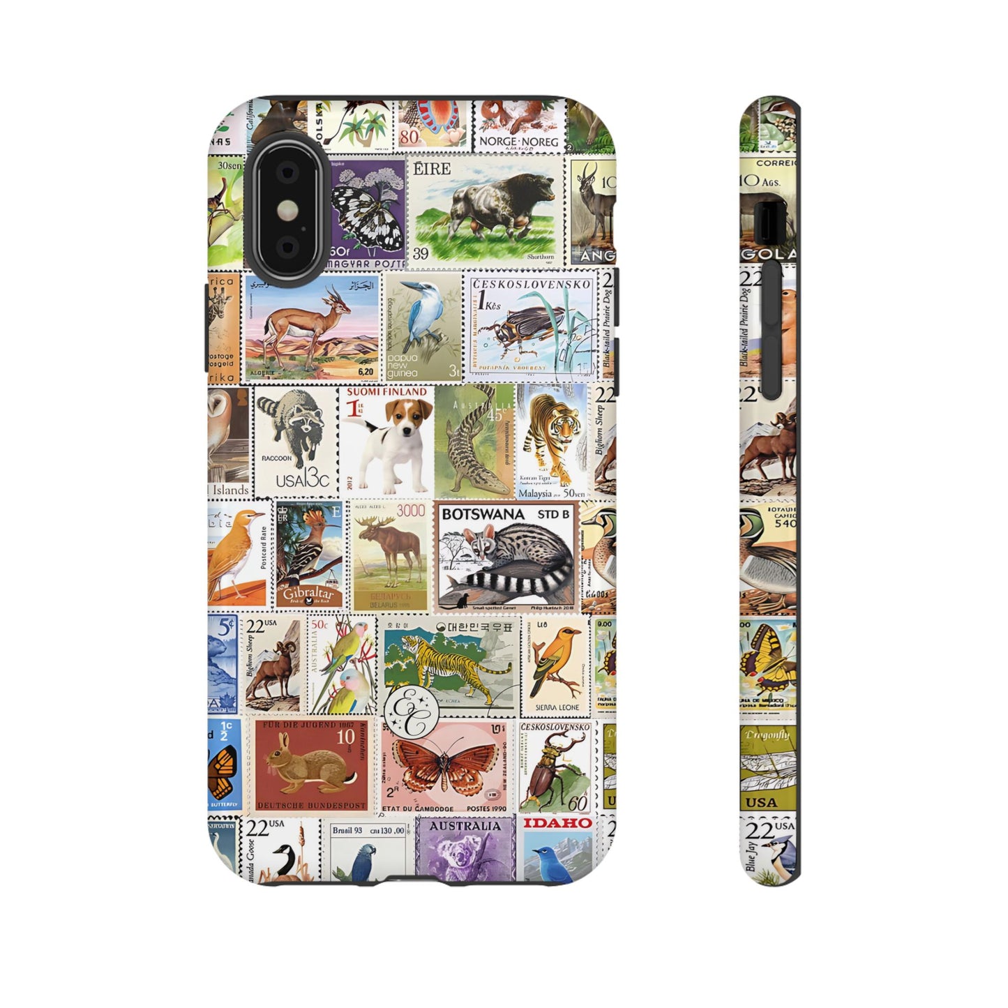 Wildlife Stamp Collage Tough Phone Case