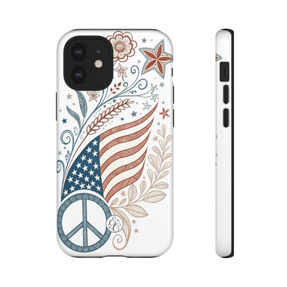 Boho American Flag Tough Phone Case