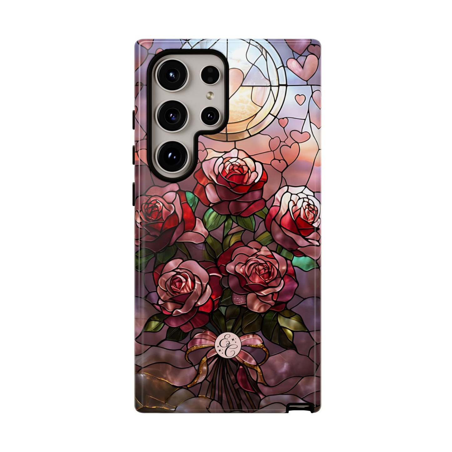 Bouquet of Roses Stained Glass Tough Phone Case
