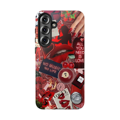 Red Aesthetic Collage Tough Phone Case