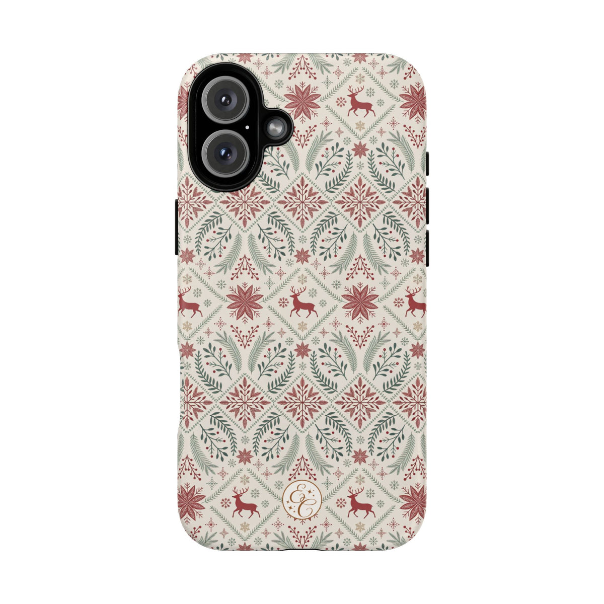 Red Reindeer Christmas Pattern Phone Case